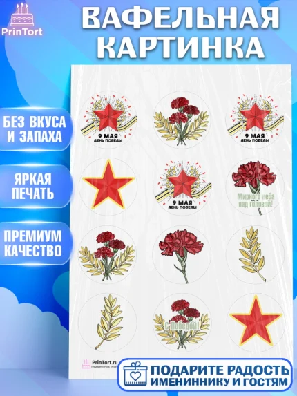 Вафельная картинка, 9 мая, Девочка, День Победы, арт. PT203931