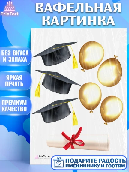 Вафельная картинка, Выпускной в школе, Школа, Выпускной, Последний звонок, Девочка, арт. PT204233