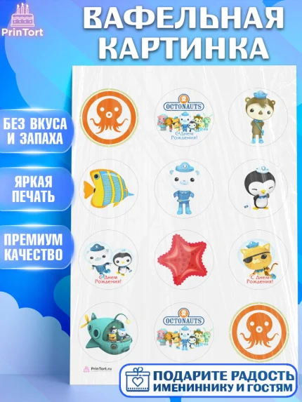 Вафельная картинка, Октонавты, Девочка, День рождения, арт. PT204666