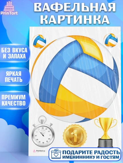Вафельная картинка, Волейбол, Волейболист, Мальчик, День рождения, арт. PT204763