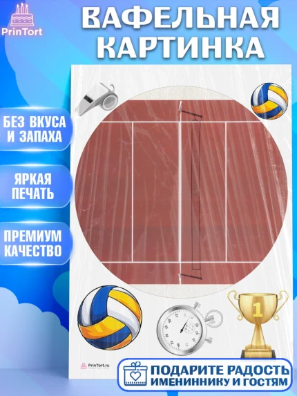 Вафельная картинка, Волейбол, Волейболист, Мальчик, День рождения, арт. PT204911