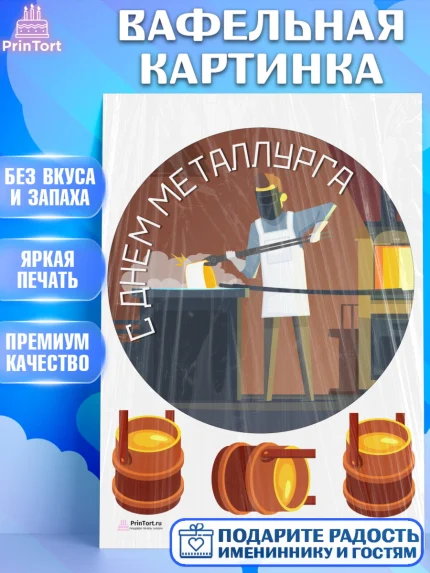Вафельная картинка, День Металлурга, Металлург, Мальчик, арт. PT204997
