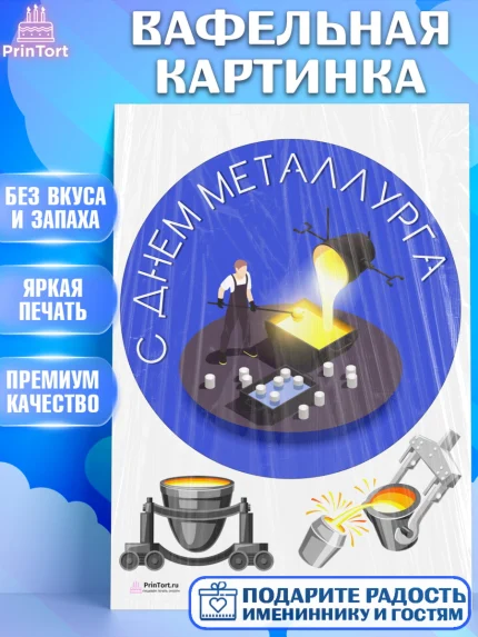 Вафельная картинка, День Металлурга, Металлург, Мальчик, арт. PT204998