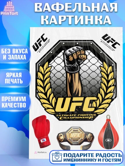 Вафельная картинка, Бои без правил UFC, ЮФС, Мальчик, День рождения, арт. PT205023