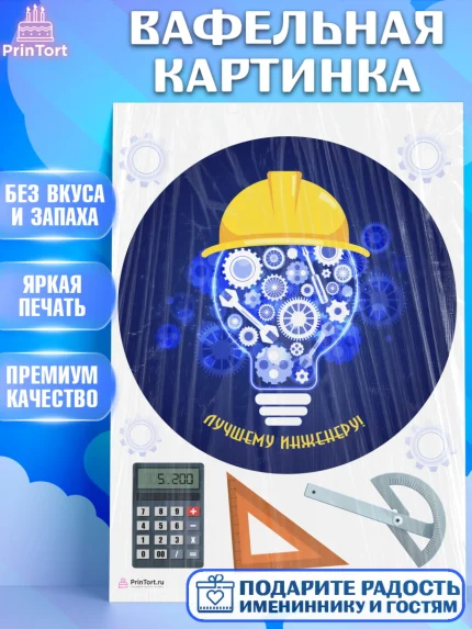 Вафельная картинка, День Инженера, Механик, Изобретатель, Мальчик, арт. PT205060
