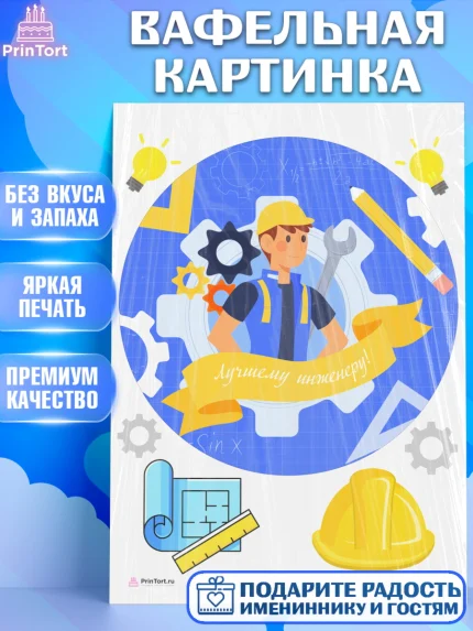 Вафельная картинка, День Инженера, Механик, Изобретатель, Мальчик, арт. PT205062