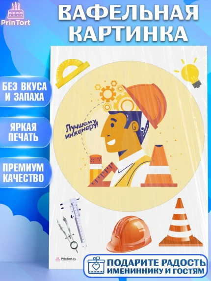 Вафельная картинка, День Инженера, Механик, Изобретатель, Мальчик, арт. PT205064