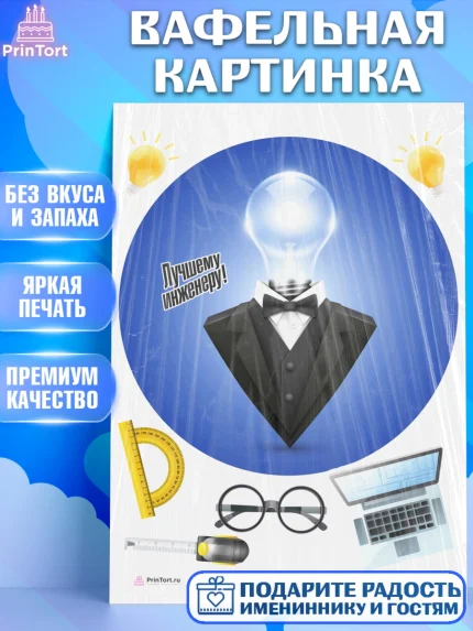 Вафельная картинка, День Инженера, Механик, Изобретатель, Мальчик, арт. PT205065