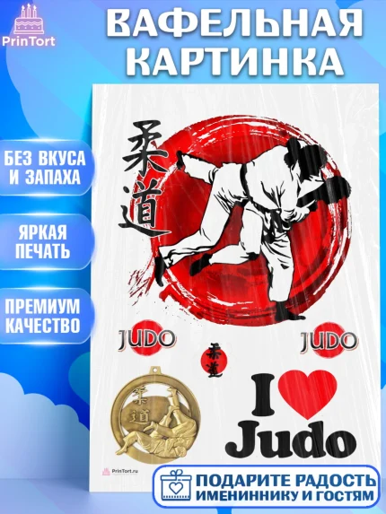 Вафельная картинка, Дзюдо, Мальчик, День рождения, арт. PT205397