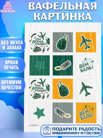 Вафельная картинка, Дембель, ДМБ, Мальчик, Демобилизация, арт. PT205677