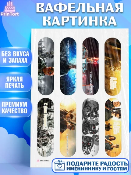 Вафельная картинка, Терминатор, Девочка, День рождения, арт. PT205747