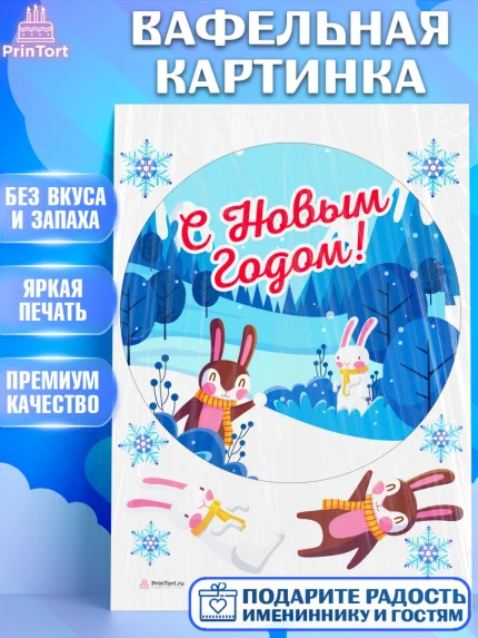 Вафельная картинка, Новый год, Девочка, арт. PT205766