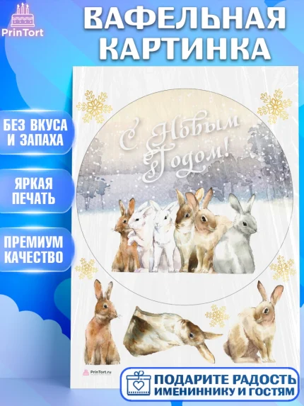 Вафельная картинка, Новый год, Девочка, арт. PT205767