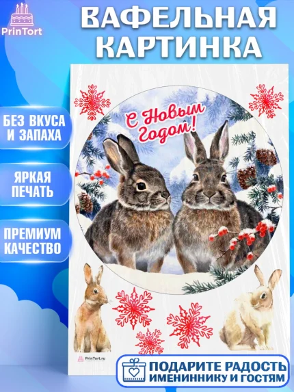 Вафельная картинка, Новый год, Девочка, арт. PT205768