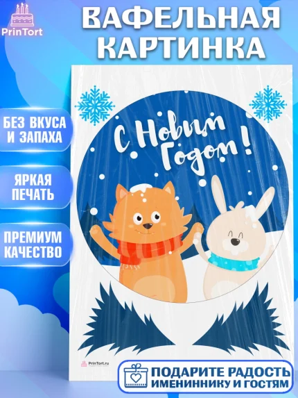 Вафельная картинка, Новый год, Девочка, арт. PT205769