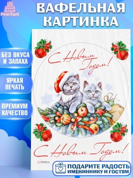 Вафельная картинка, Новый год, Девочка, арт. PT205773