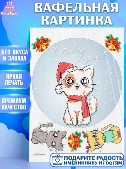 Вафельная картинка, Новый год, Девочка, арт. PT205775