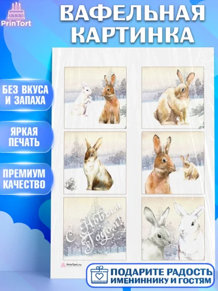 Вафельная картинка, Новый год, Девочка, арт. PT205777