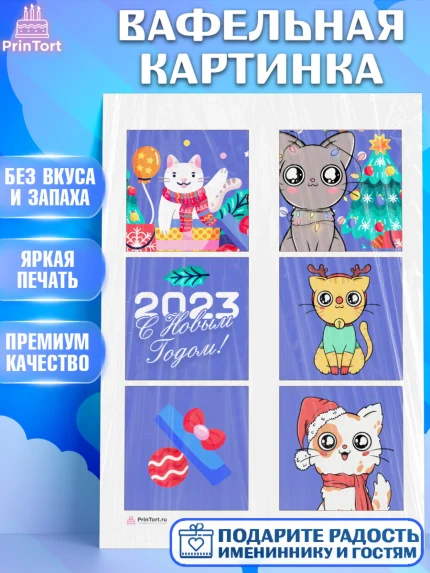 Вафельная картинка, Новый год, Девочка, арт. PT205778