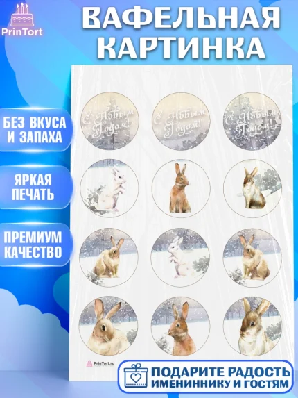 Вафельная картинка, Новый год, Девочка, арт. PT205779