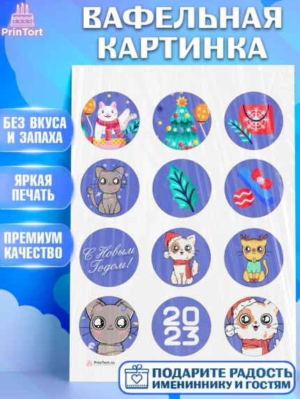Вафельная картинка, Новый год, Девочка, арт. PT205780