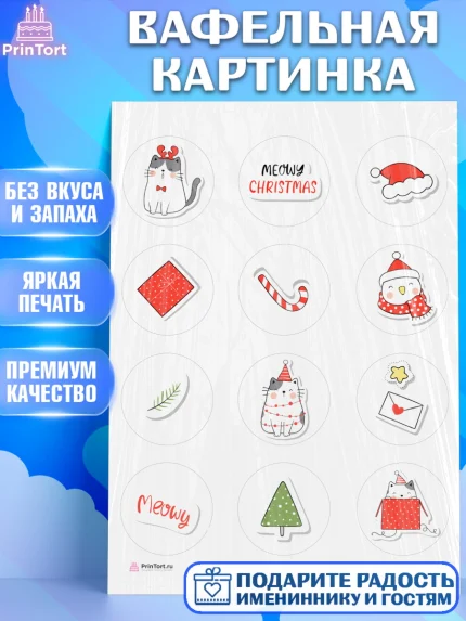 Вафельная картинка, Новый год, Девочка, арт. PT205827