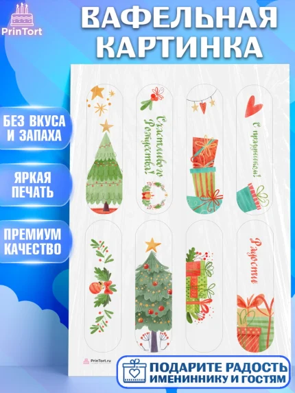 Вафельная картинка, Новый год, Девочка, арт. PT205830