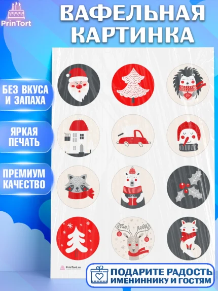 Вафельная картинка, Новый год, Девочка, арт. PT205839