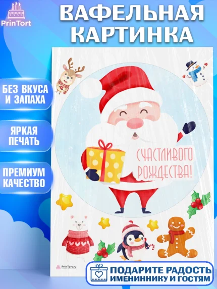 Вафельная картинка, Новый год, Девочка, арт. PT205841