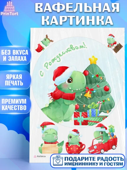 Вафельная картинка, Новый год, Девочка, арт. PT205842