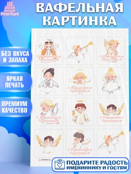 Вафельная картинка, Новый год, Девочка, арт. PT205846