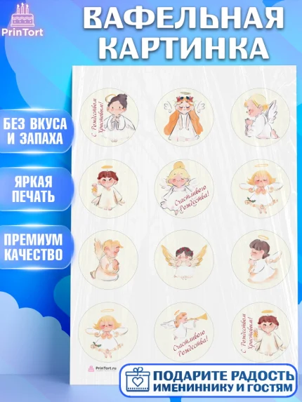 Вафельная картинка, Новый год, Девочка, арт. PT205847