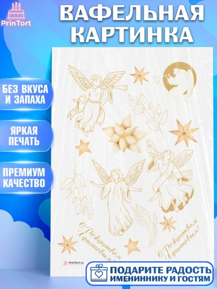 Вафельная картинка, Новый год, Девочка, арт. PT205848