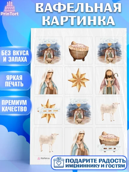 Вафельная картинка, Новый год, Девочка, арт. PT205851