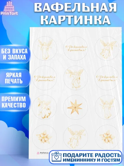 Вафельная картинка, Новый год, Девочка, арт. PT205852