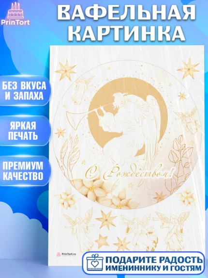Вафельная картинка, Новый год, Девочка, арт. PT205854