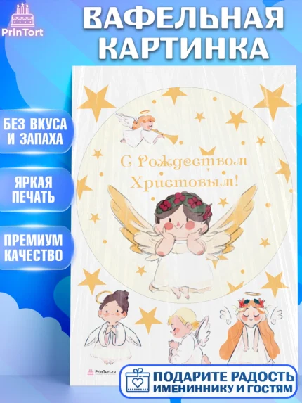 Вафельная картинка, Новый год, Девочка, арт. PT205863