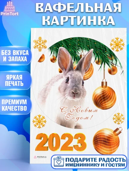 Вафельная картинка, Новый год, Девочка, арт. PT205957