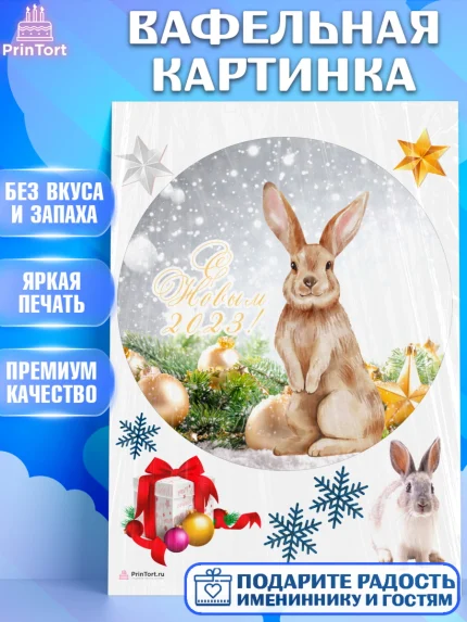 Вафельная картинка, Новый год, Девочка, арт. PT205962
