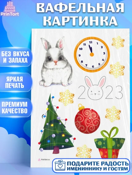 Вафельная картинка, Новый год, Девочка, арт. PT205966