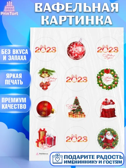 Вафельная картинка, Новый год, Девочка, арт. PT205979