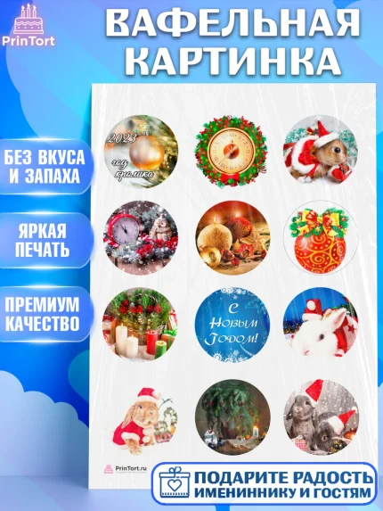 Вафельная картинка, Новый год, Девочка, арт. PT206442