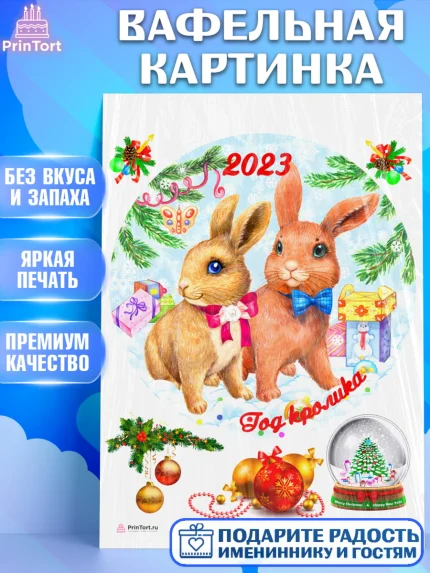 Вафельная картинка, Новый год, Девочка, арт. PT206451