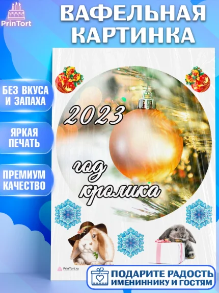 Вафельная картинка, Новый год, Девочка, арт. PT206453