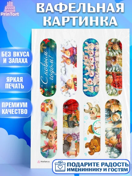 Вафельная картинка, Новый год, Девочка, арт. PT206456