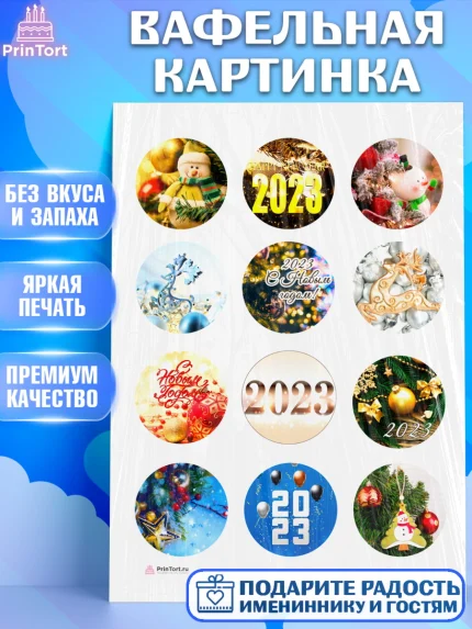 Вафельная картинка, Новый год, Девочка, арт. PT206463