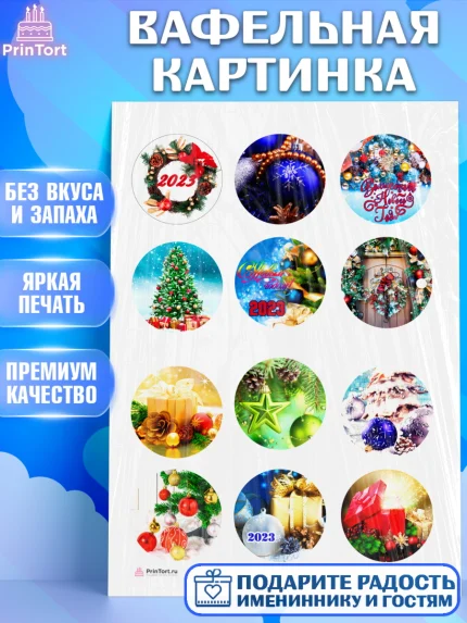 Вафельная картинка, Новый год, Девочка, арт. PT206464