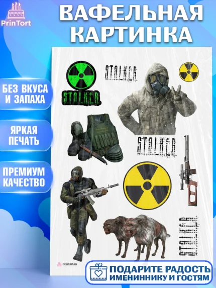 Вафельная картинка, Сталкер, Stalker, Мальчик, День рождения, арт. PT206700
