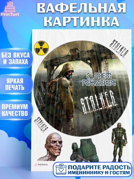Вафельная картинка, Сталкер, Stalker, Мальчик, День рождения, арт. PT206715
