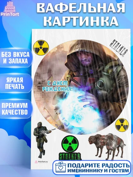 Вафельная картинка, Сталкер, Stalker, Мальчик, День рождения, арт. PT206717